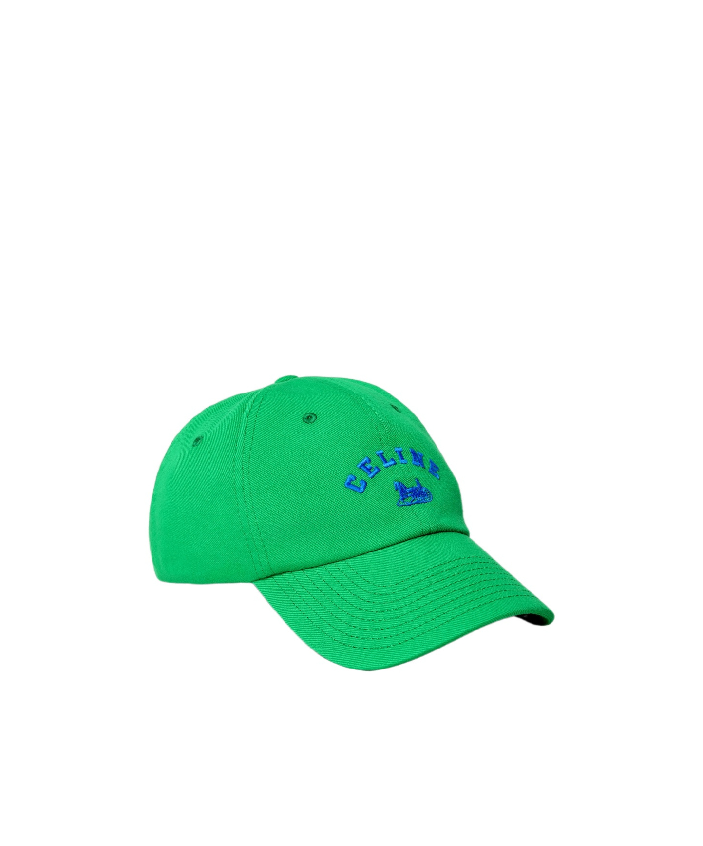 Celine Richelieu Cap In Light Cotton Twill In Green
