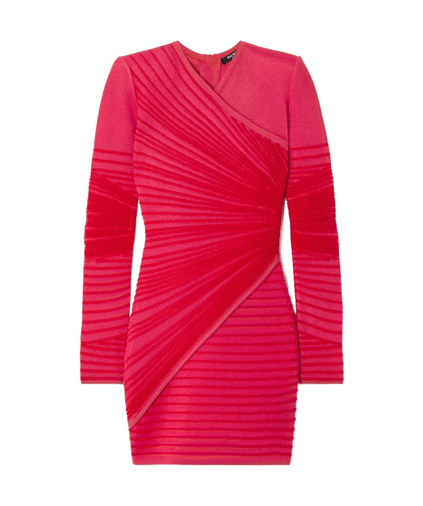 Balmain Embroidered Dress - Women's - Viscose/polyester In Red