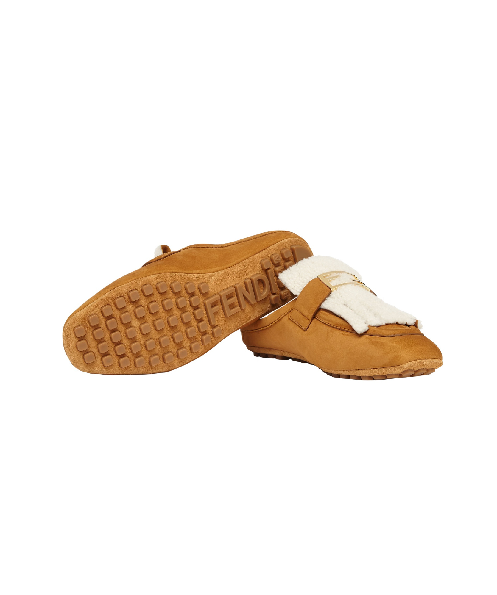 Fendi Baguette Muller Shoes In Brown