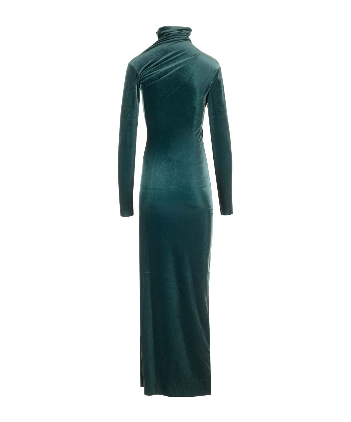 Amazuìn Chelsea Velvet Dress In Green