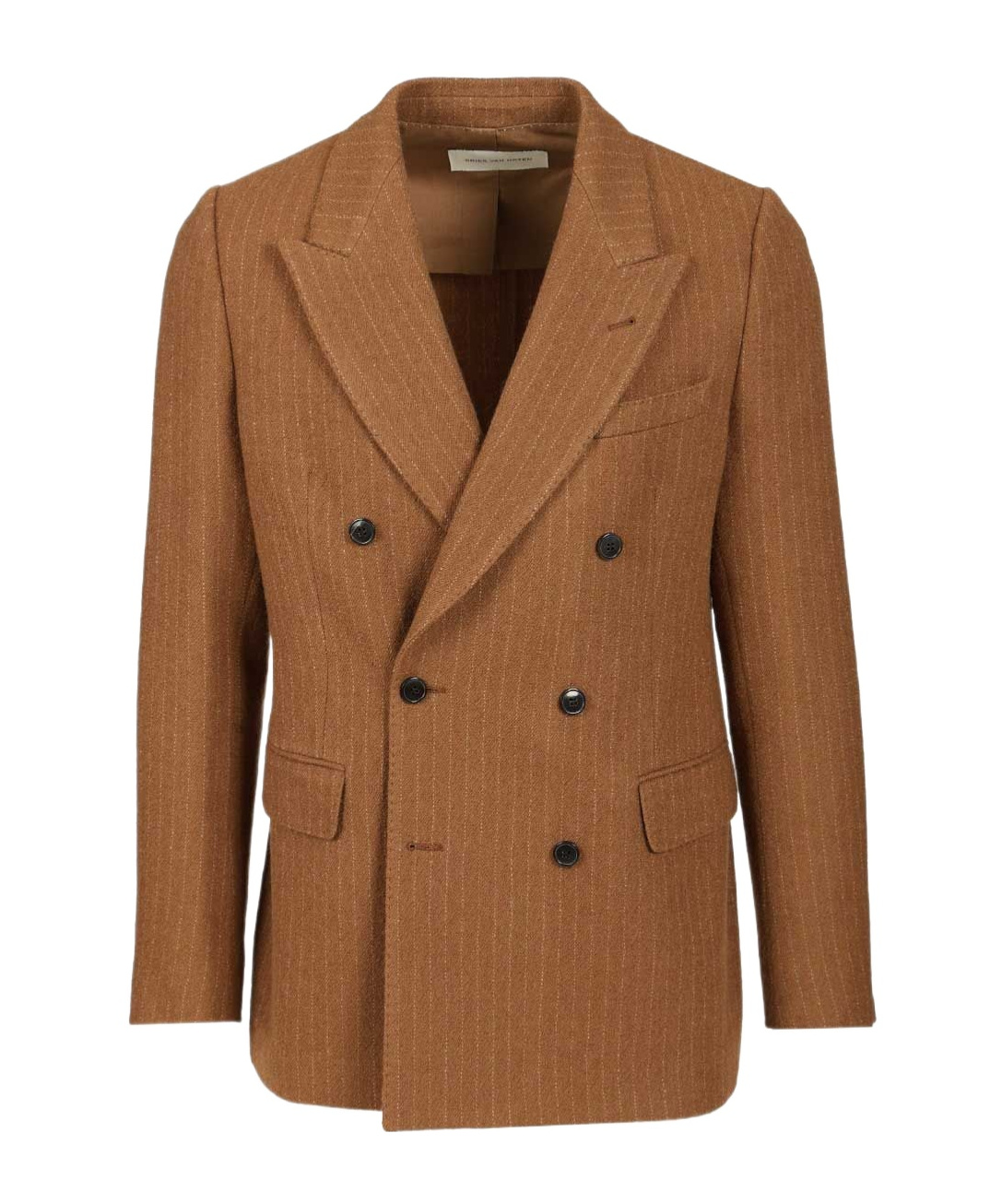 Dries Van Noten Men Regular Fit Double Breasted Blazer In Brown