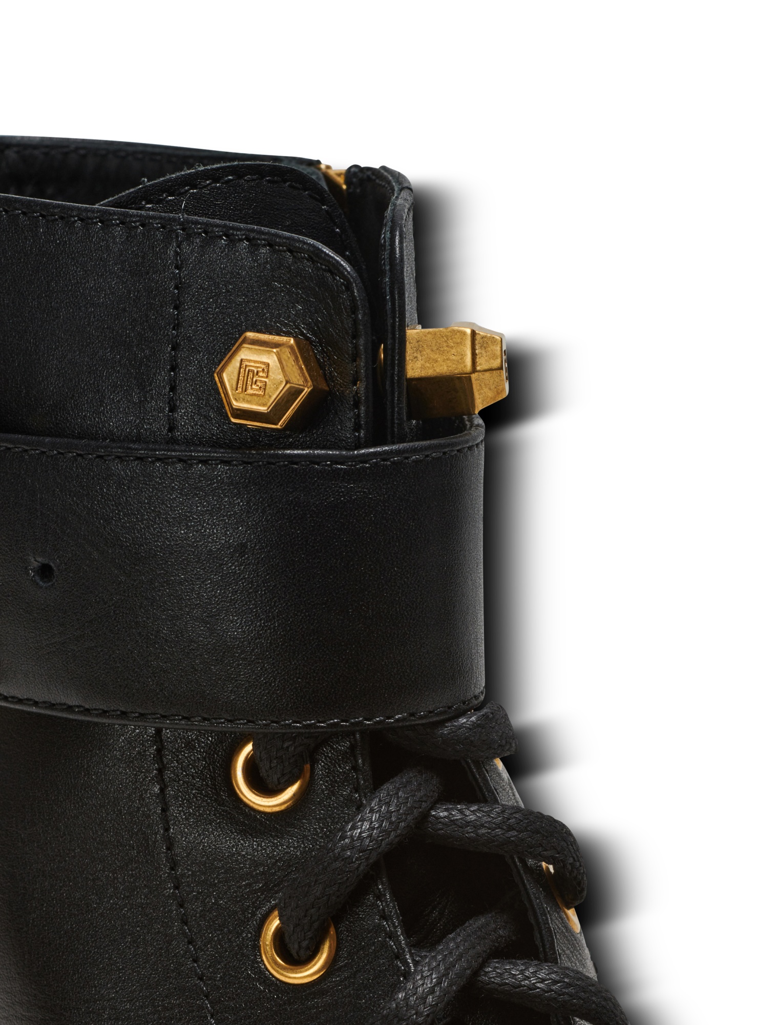 Balmain Combat Ankle Boots In Black