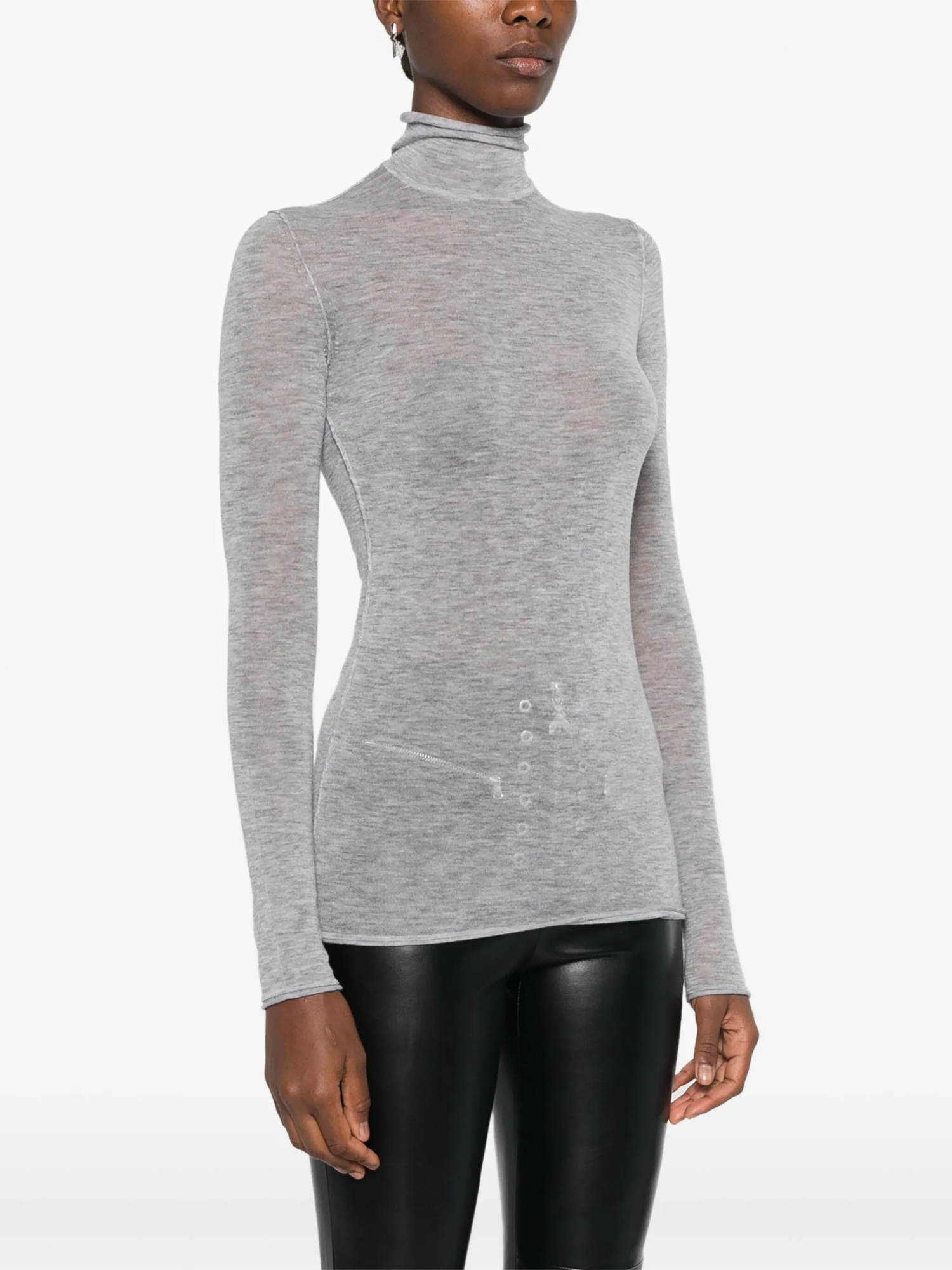Patrizia Pepe Turtleneck Sweater In Gray