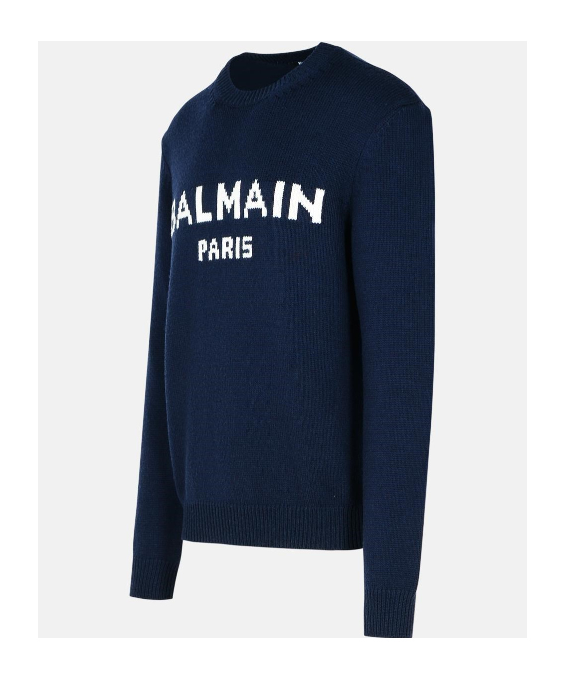 Shop Balmain Wool Paris Jumper In Black