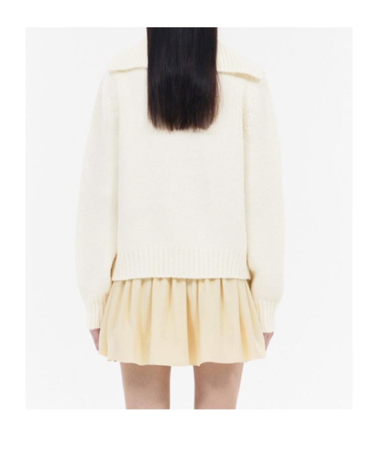 We11 Done Rib Long-sleeved Sweater In White