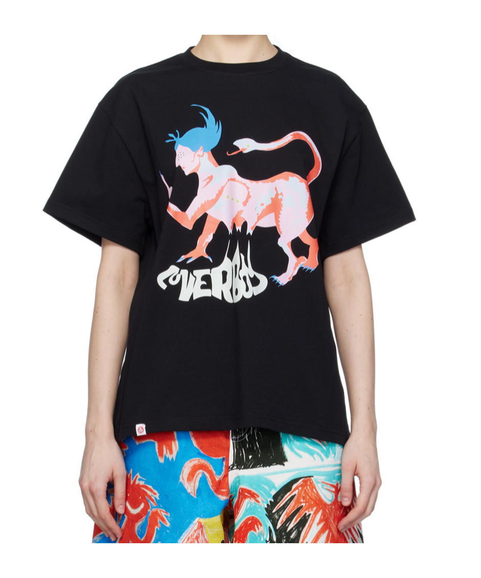 Charles Jeffrrey Loverboy Print T-shirt In Black