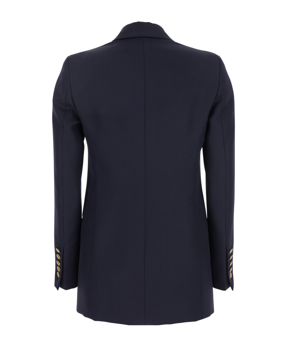 The Seafarer Betty Blue Jacket With Shoulder Pads And Metallic Buttons In Virgin Wool Woman In Black