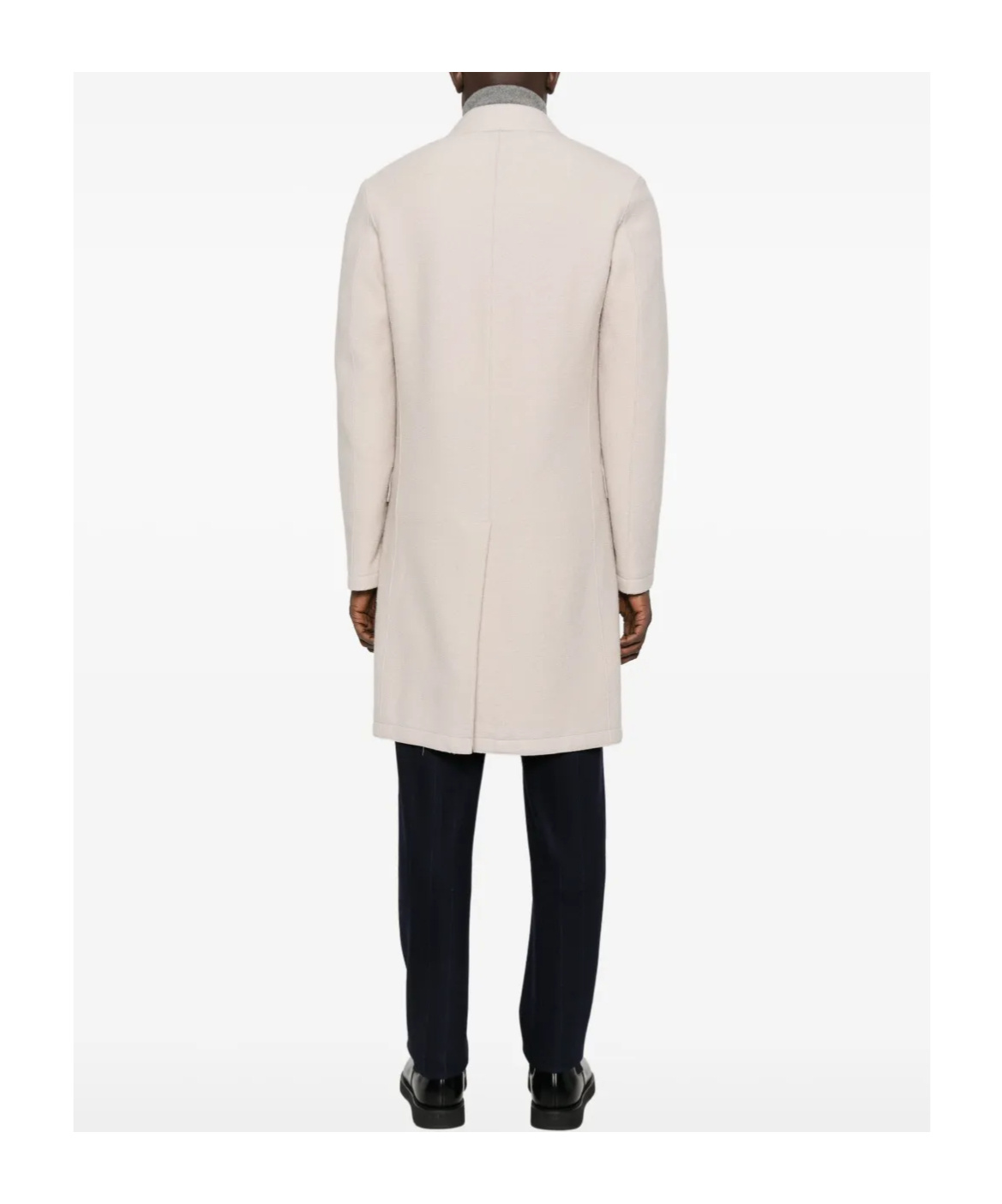 Eleventy Double-breasted Long-sleeve Coat In Neutral