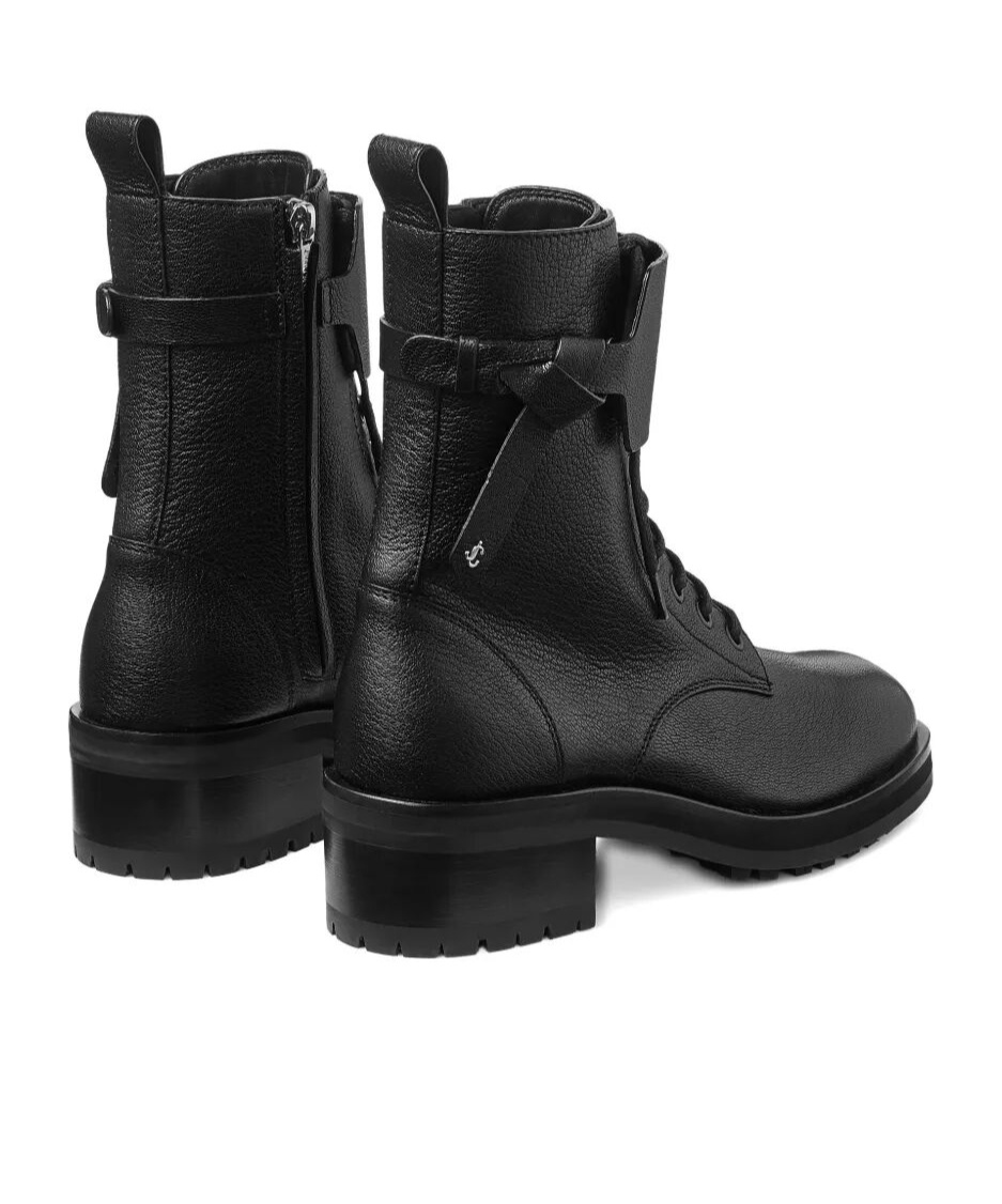 Jimmy Choo Rosabel Leather Lace-up Combat Boots Shoes In Multi