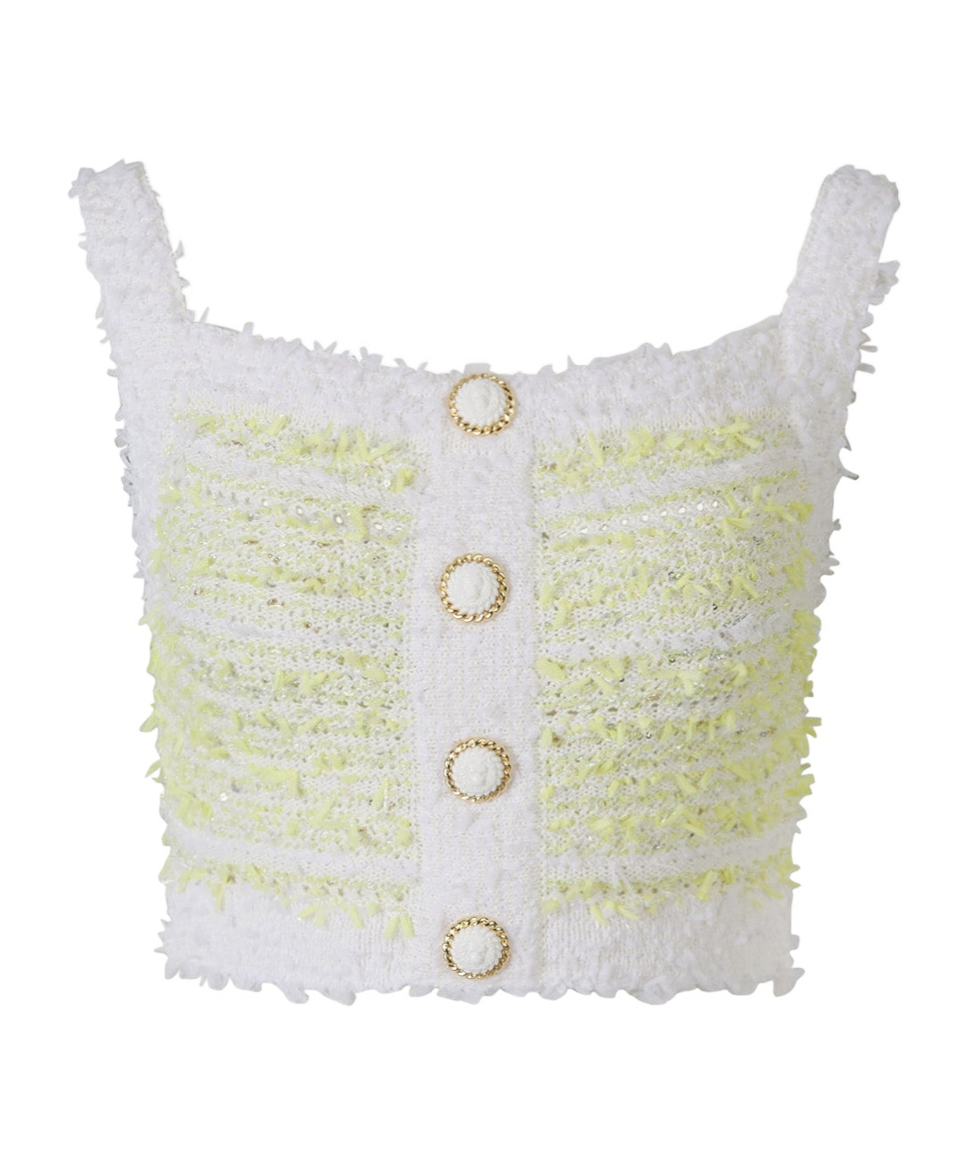 BALMAIN STRAPPY TWEED TOP