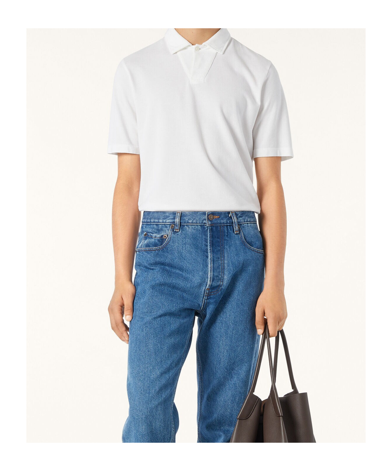 Loro Piana Short-sleeved Polo Shirt In White