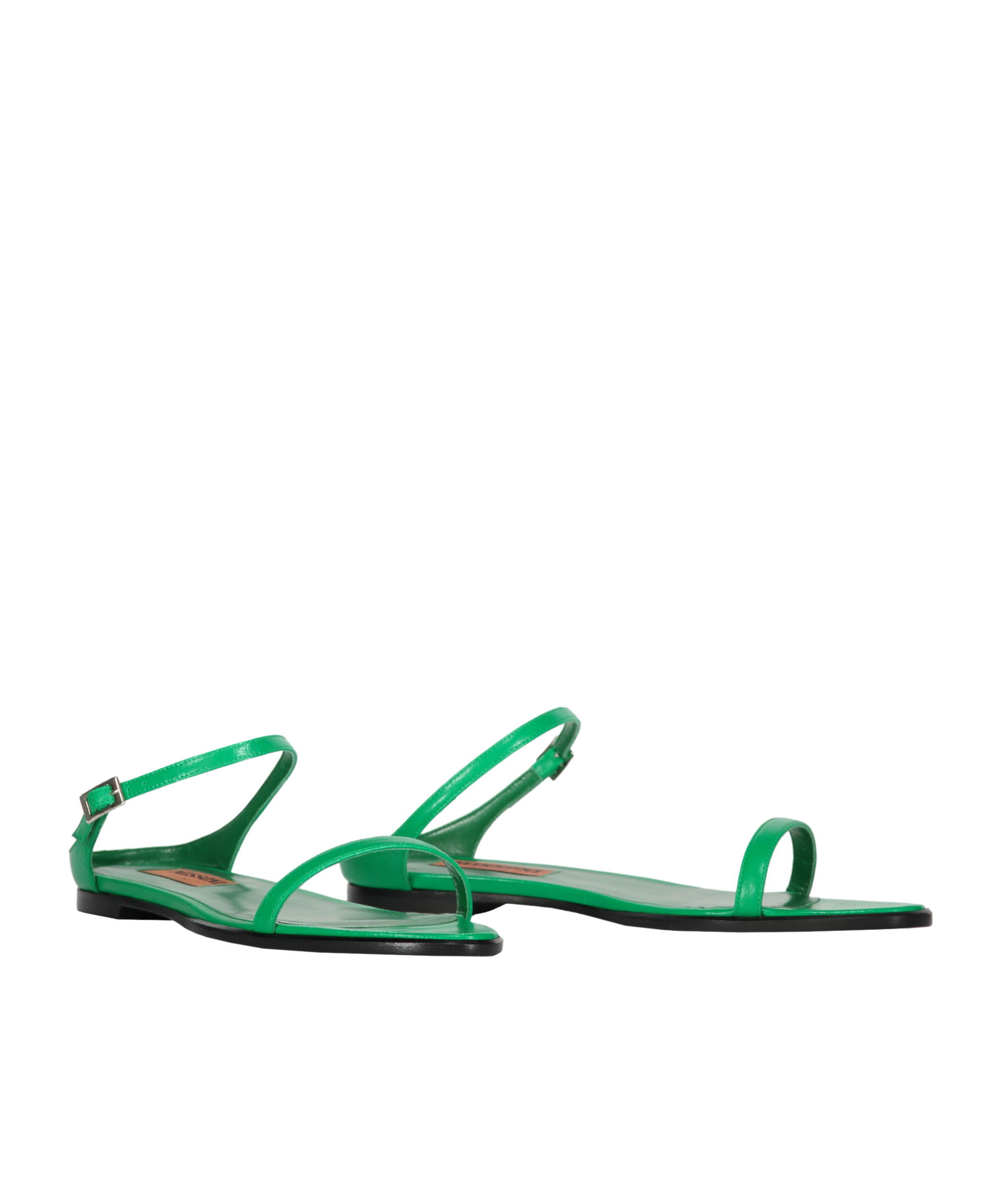 Shop Missoni Pointed Flat Sandals In Green