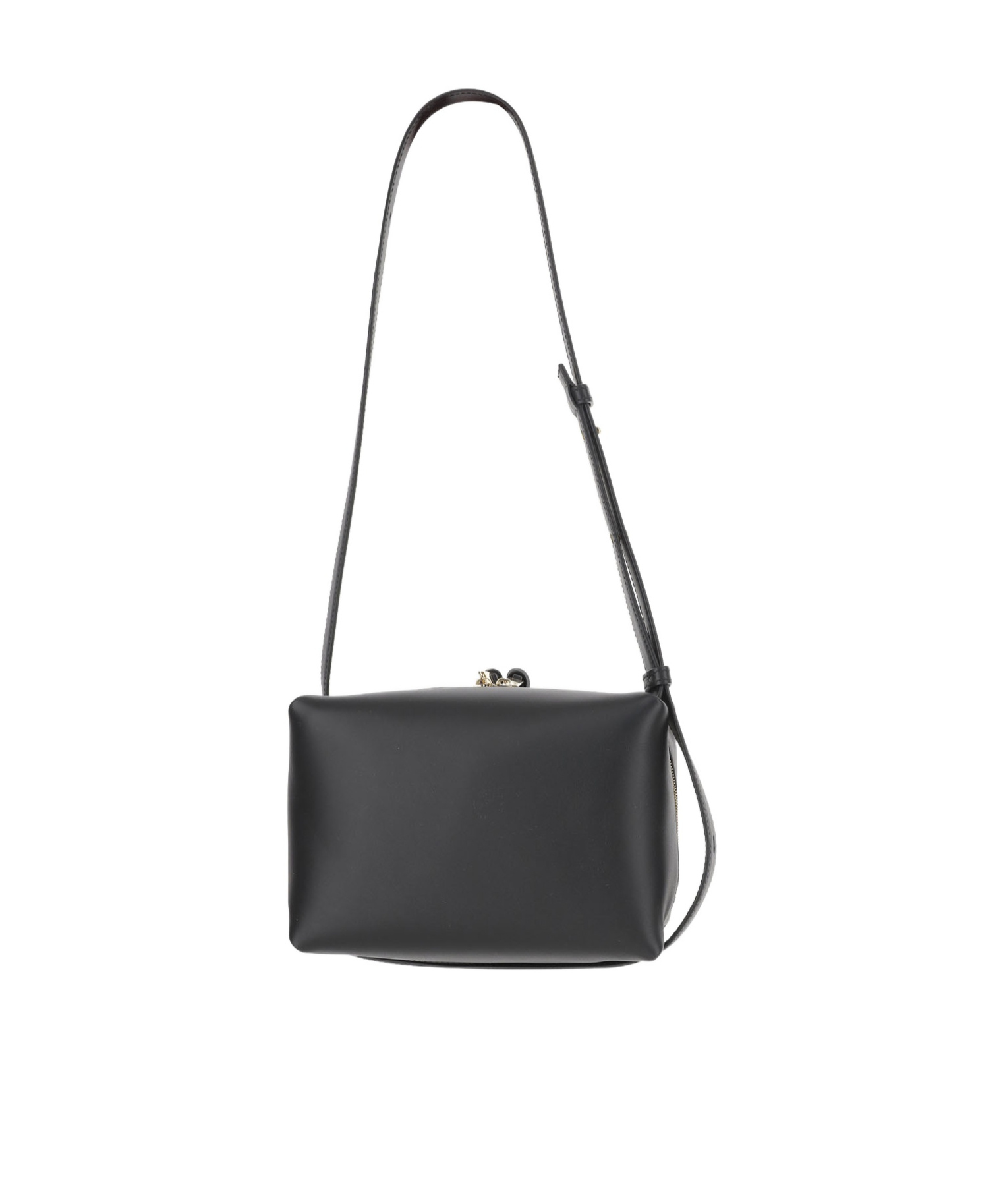 Jil Sander Leather Shoulder Bag With Logo In Black