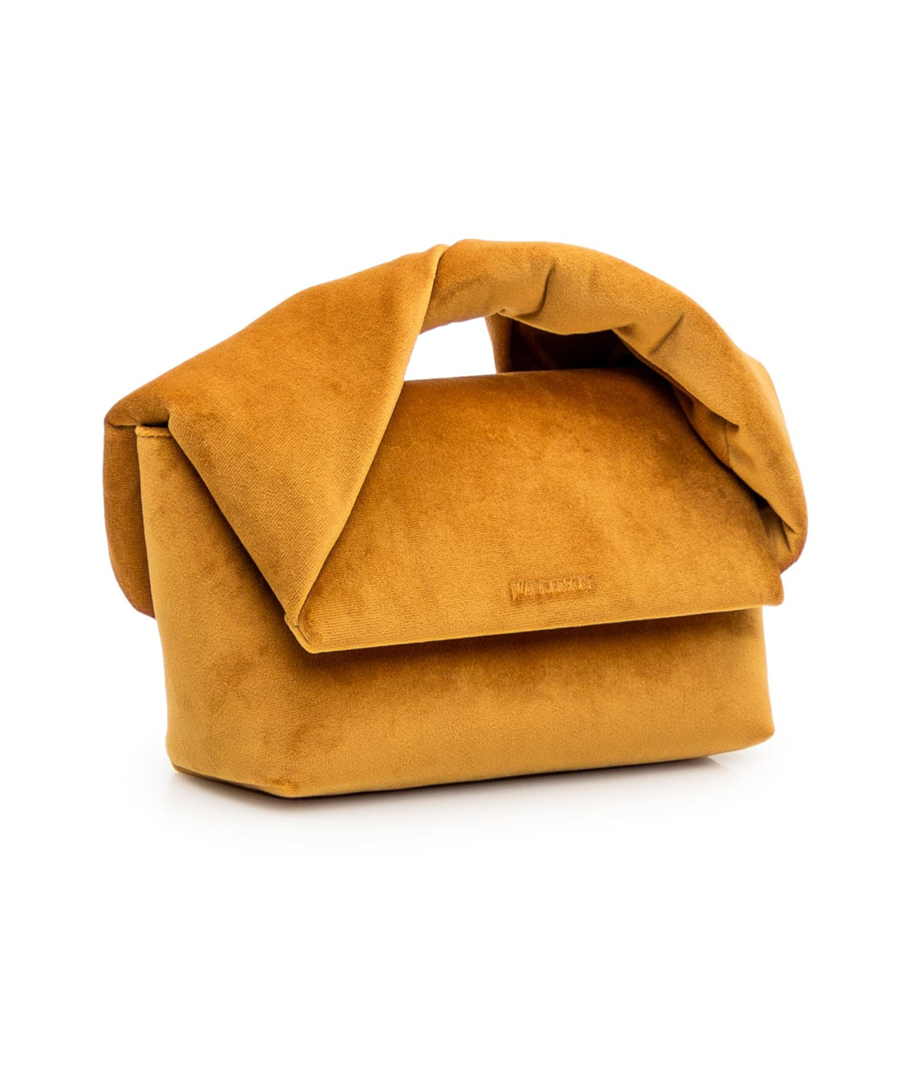 Jw Anderson Medium Twister Velvet Tote Bag In Orange