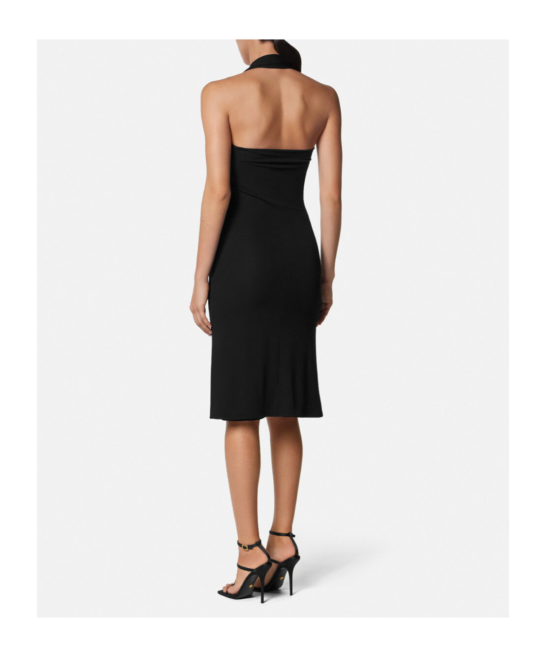 Versace Halterneck Crêpe Midi Dress