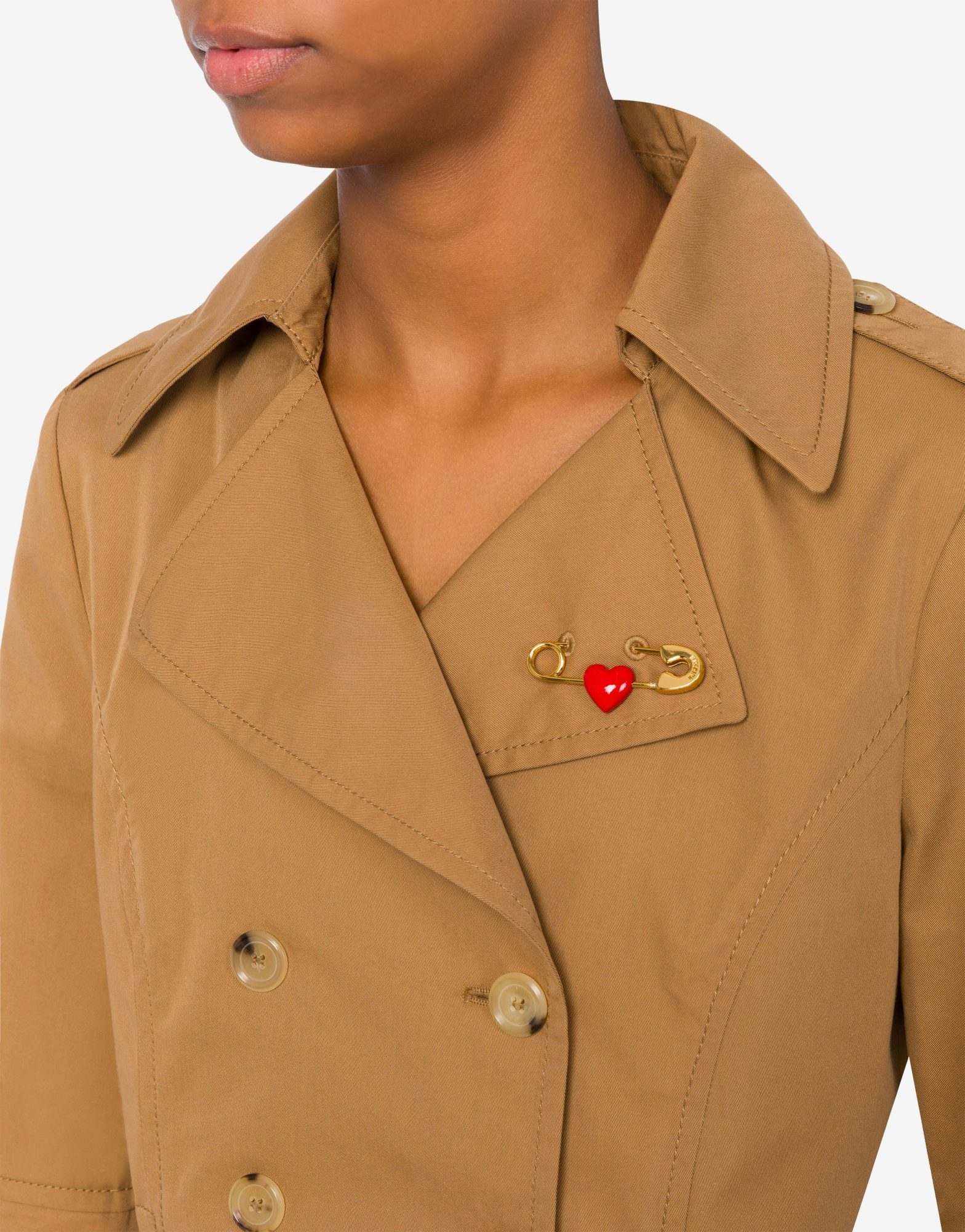 Moschino Cropped Double-breasted Jacket In Nude
