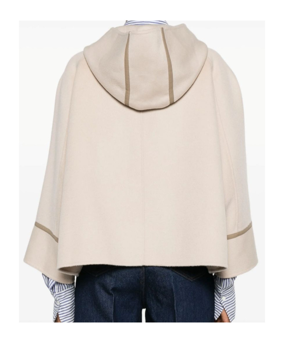 Yves Salomon Hooded Coat In Pink