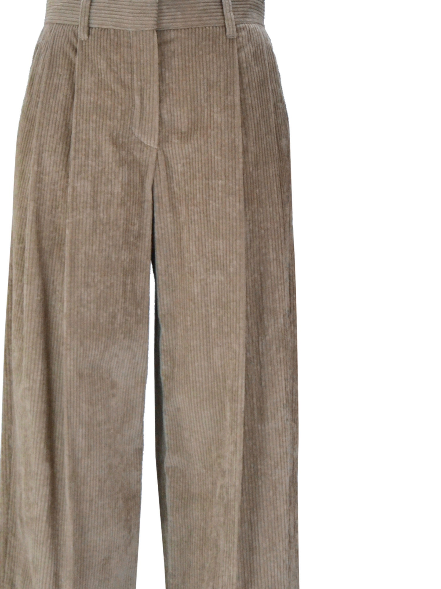 Brunello Cucinelli Striped Mid-rise Tailored Trousers In Gray