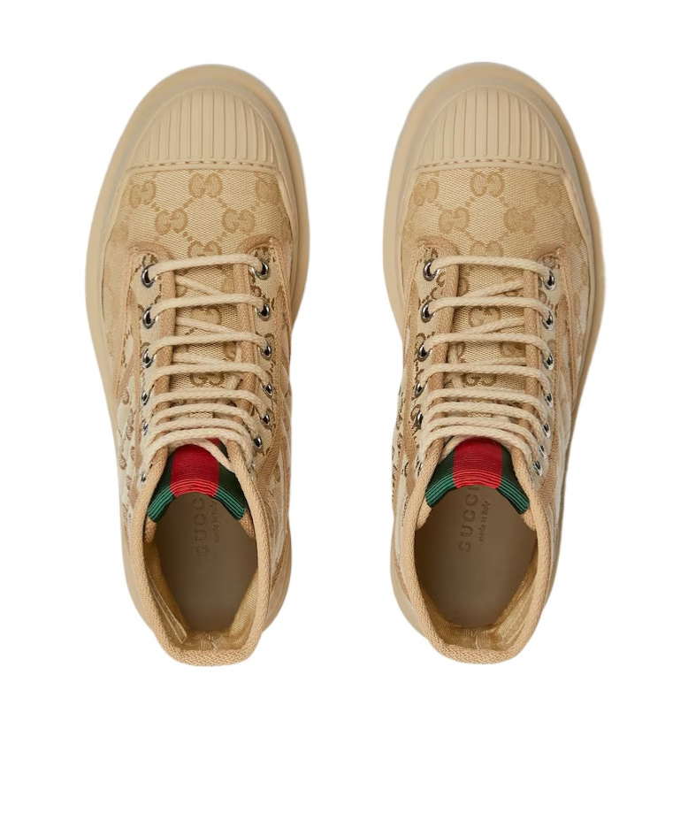 Gucci Women's Boot With Web In Neutral