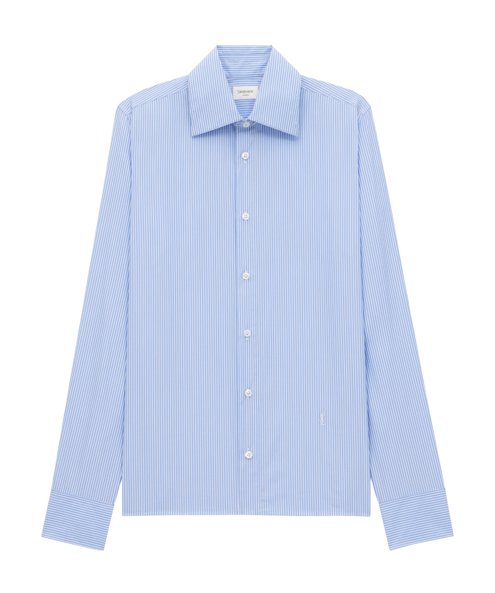 Saint Laurent Striped Shirt In Blue
