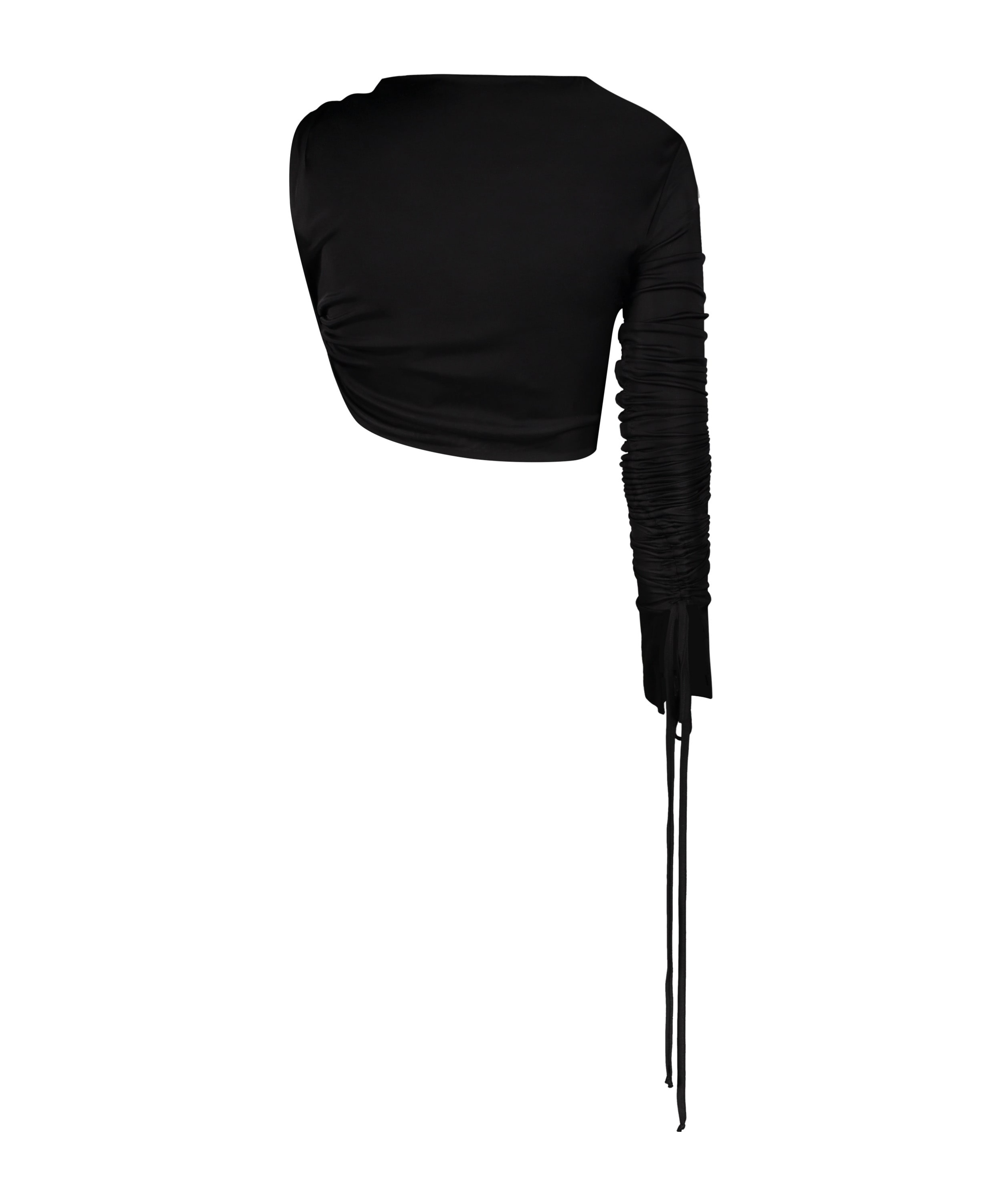 Shop Andreädamo One-shoulder Top In Black
