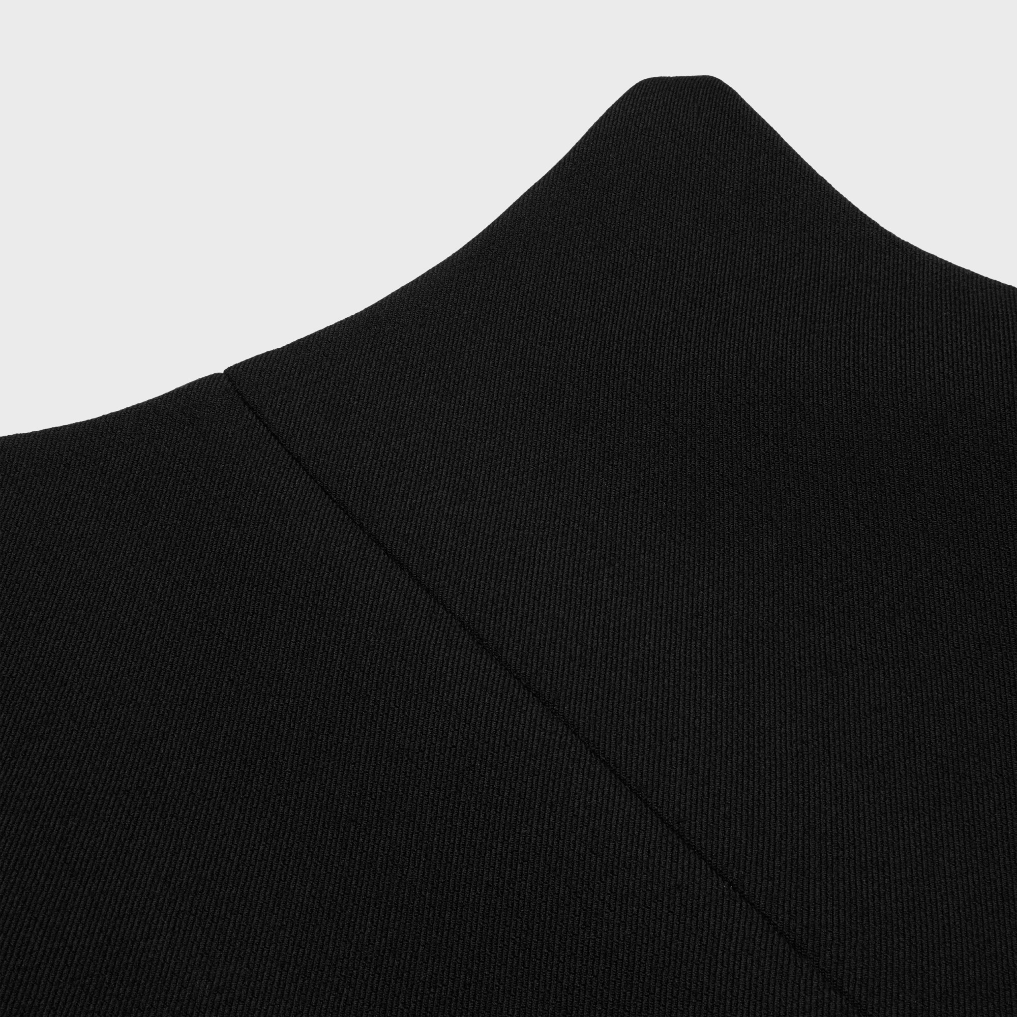 Celine Bouquet Mini Dress In Gauffered Double Wool In Black