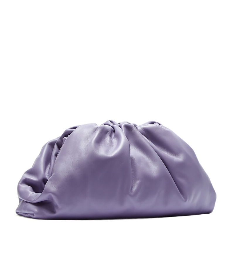 Shop Bottega Veneta The Pouch Clutch In Purple