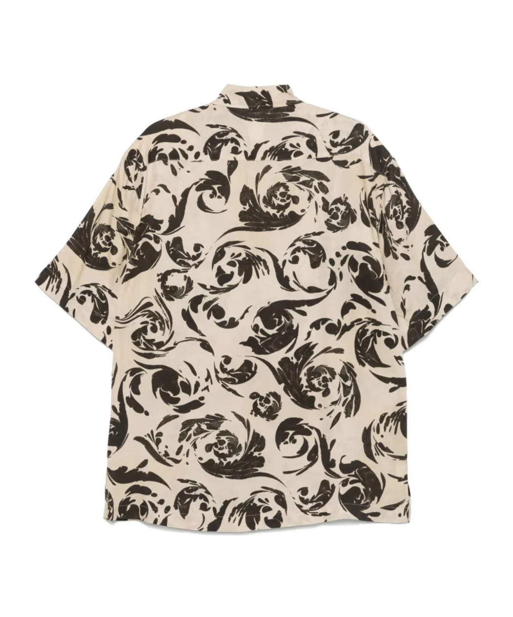 Dries Van Noten Carltone Printed Short-sleeved Shirt In Nude