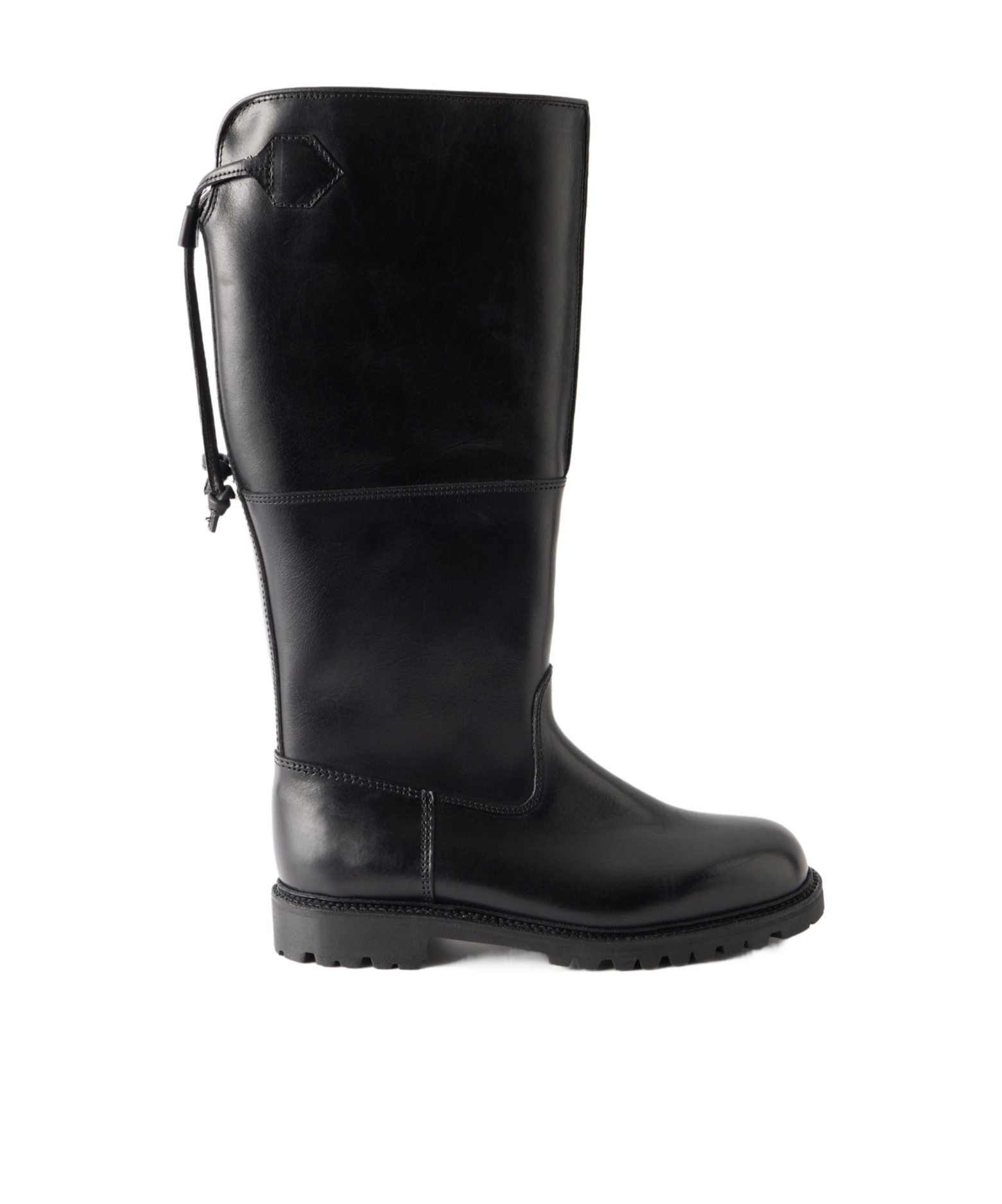 Rier Forest Leather Knee Boots In Black