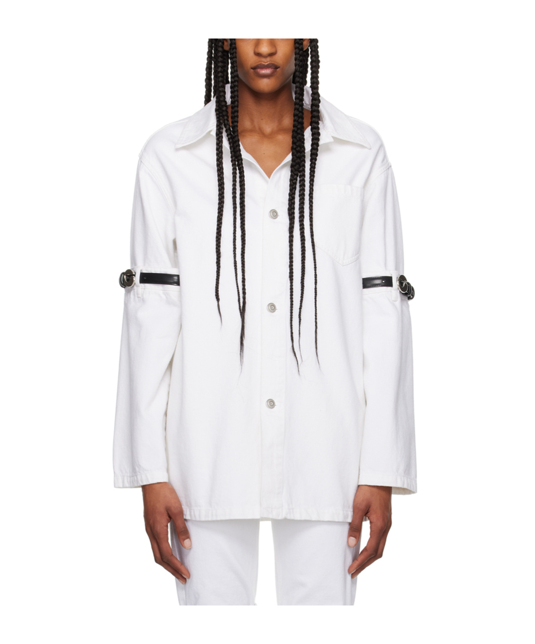 Coperni White Hybrid Denim Shirt In White