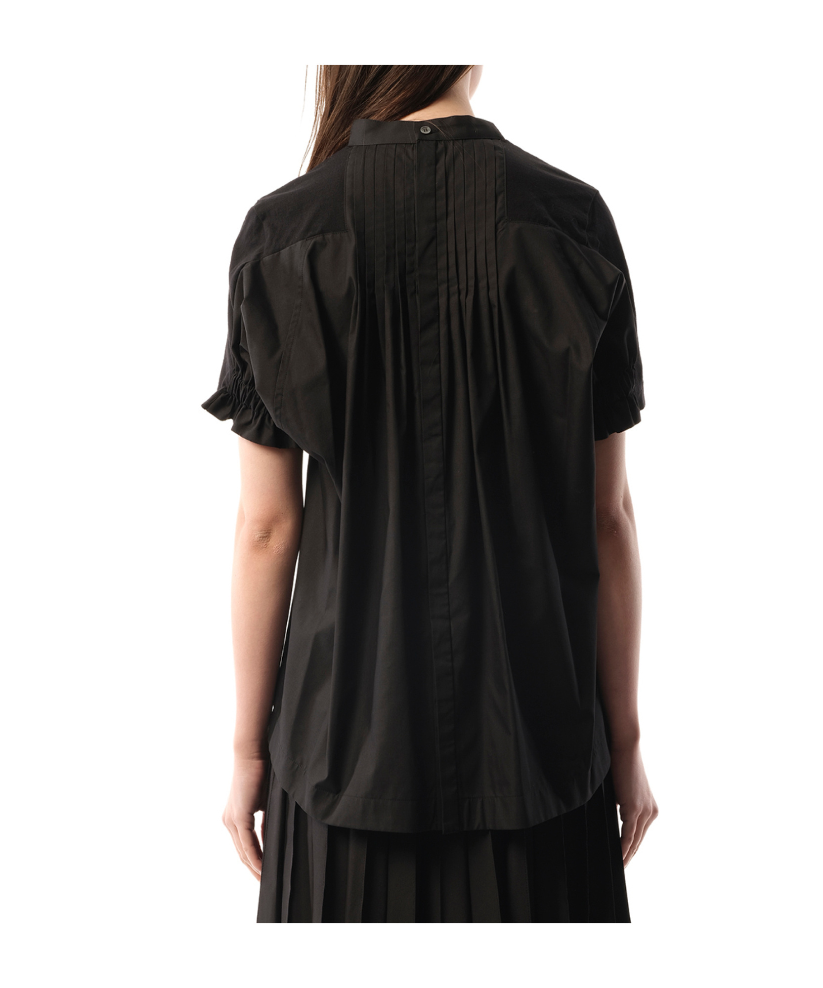 Shop Sacai Panelled T-shirt In Black