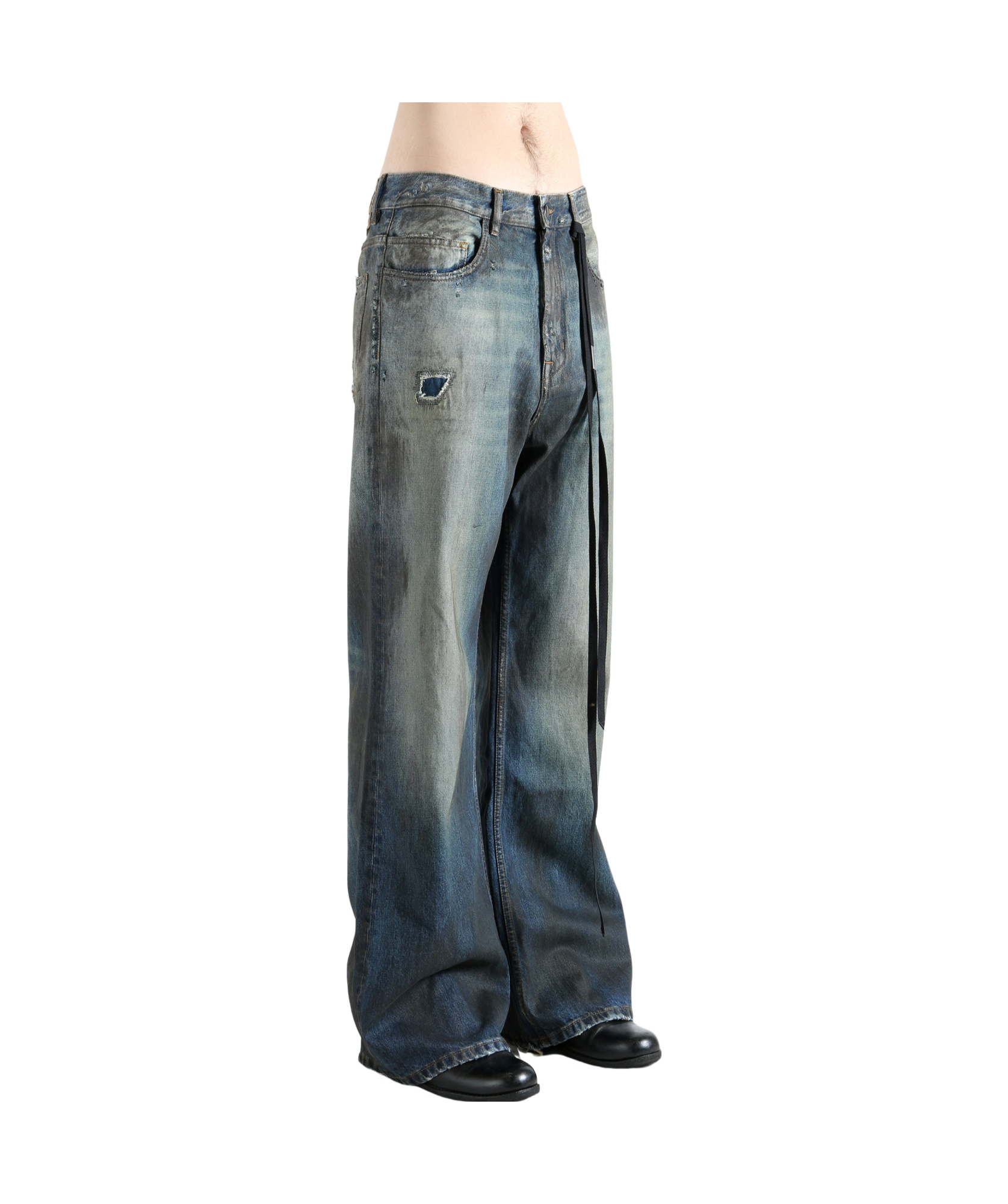 Ann Demeulemeester Modest 5-pockets Relaxed Bootcut Trouser In Blue