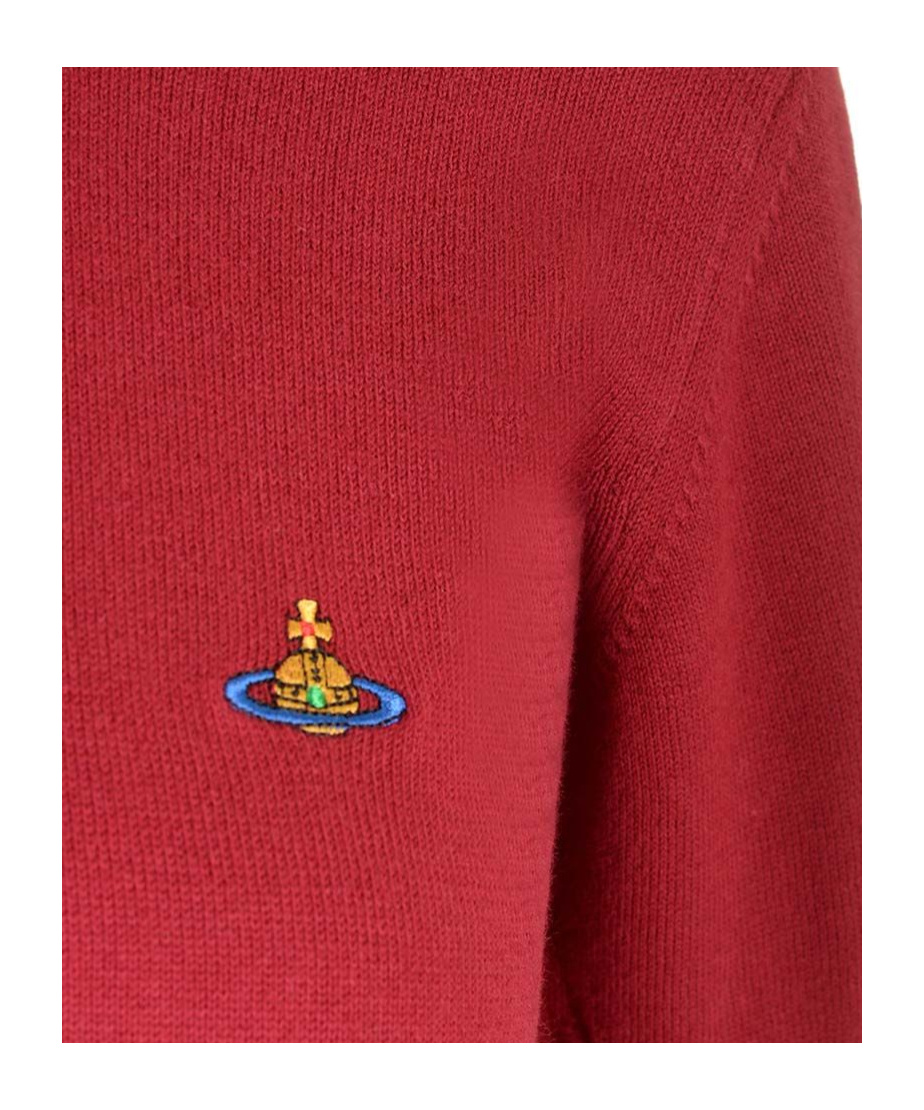 Vivienne Westwood Red Embroidered Logo Sweater In Red