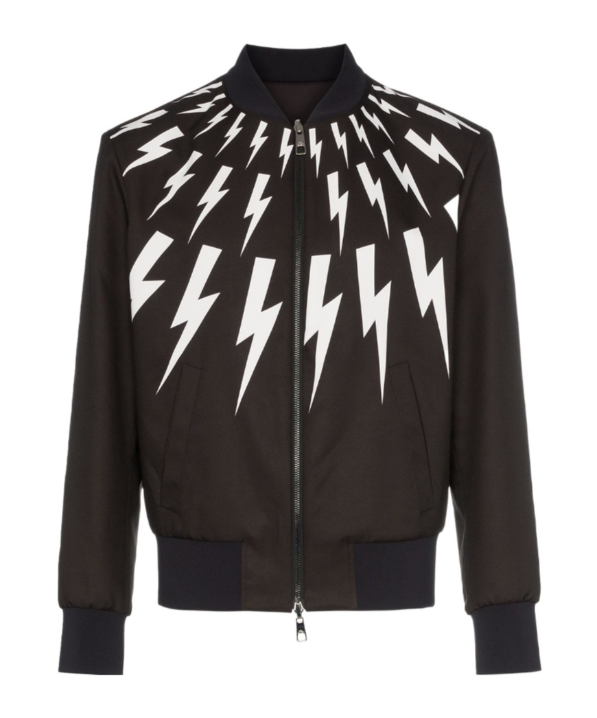 Neil Barrett Long-sleeved Zipper Casual Jacket In Black