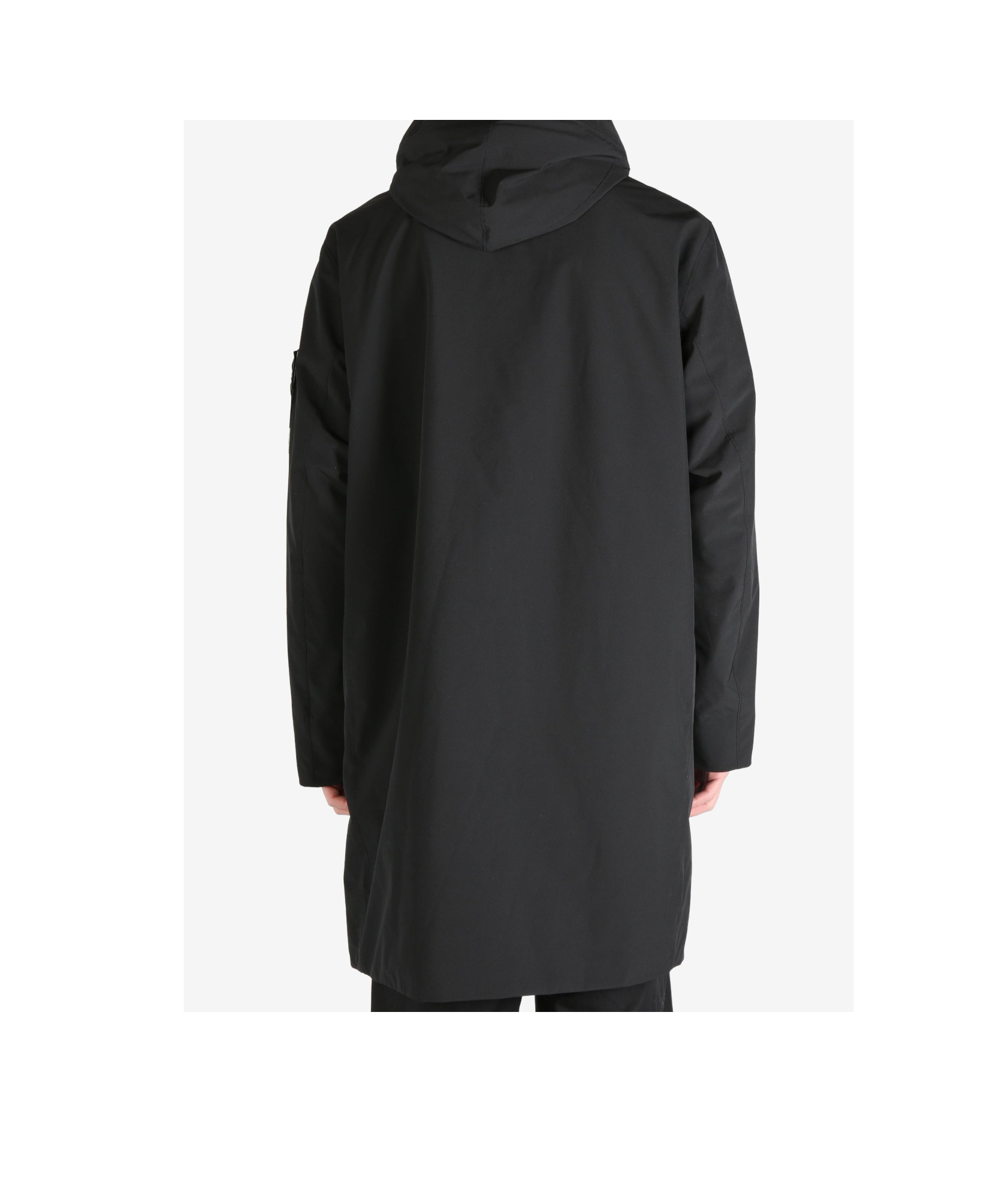 Stone Island Windproof And Waterproof Padded Parka Coat In Black