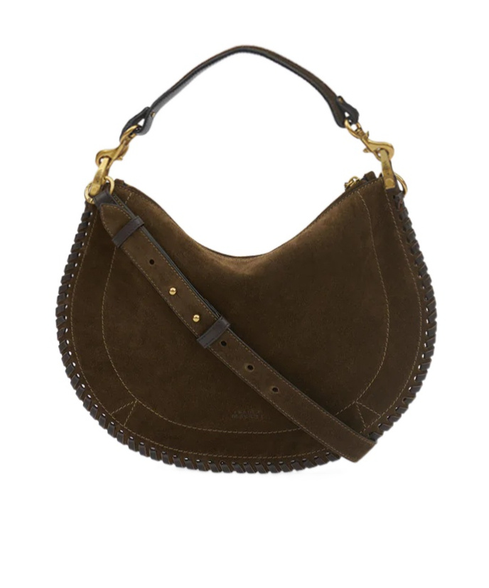 Isabel Marant Bronze Oskan Shoulder Bag In Brown
