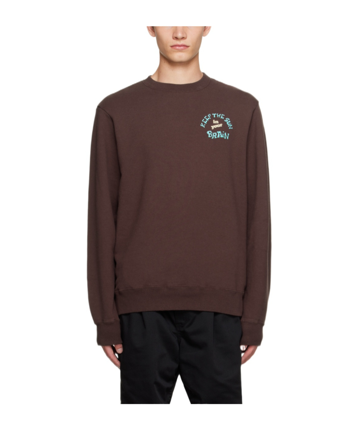 Undercover Round Neck Long-sleeved Sweater In Black