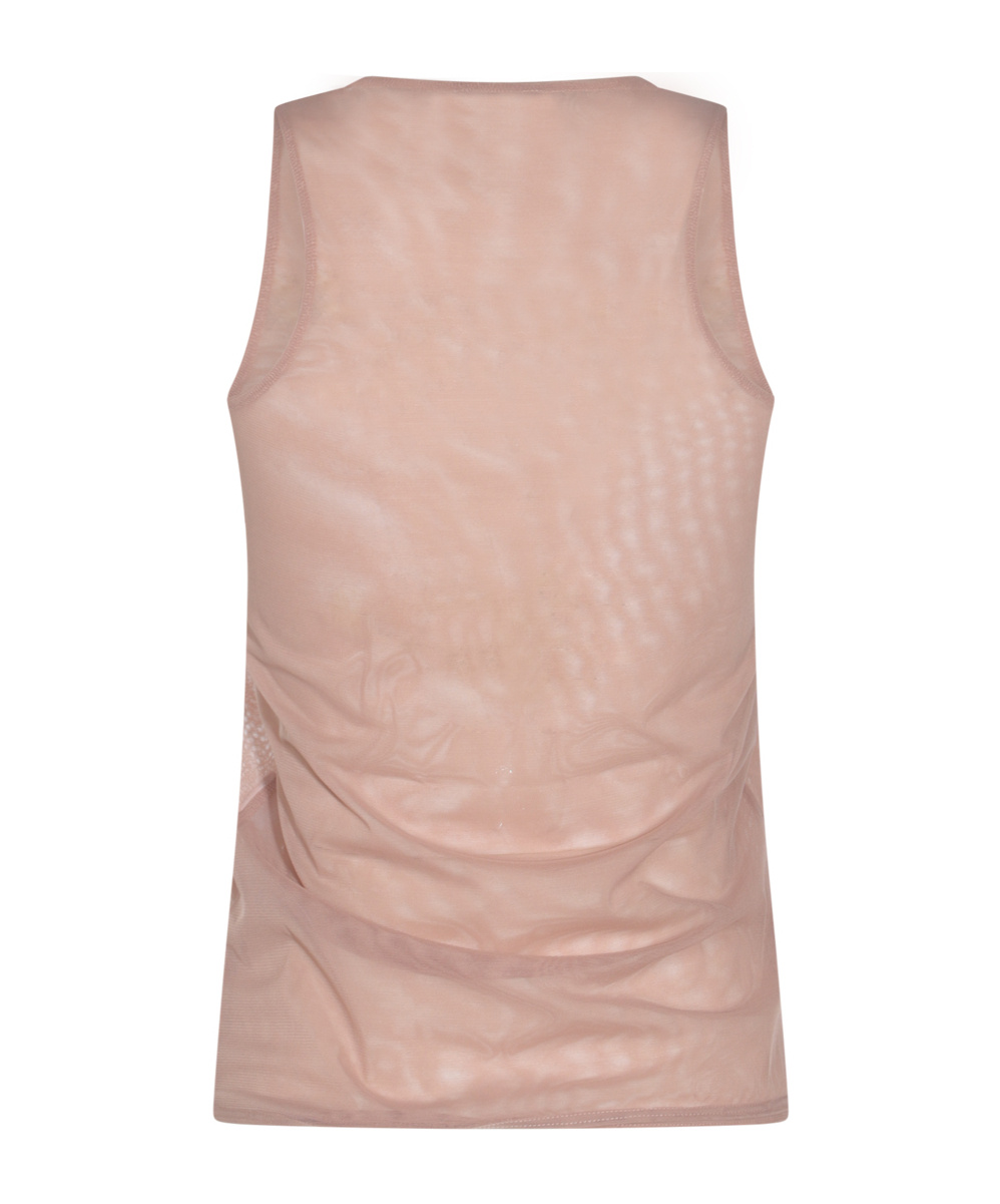 Blumarine Sleeveless Vest In Nude