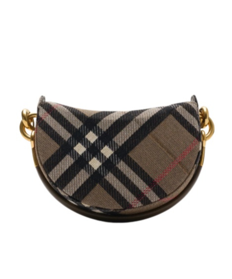 Burberry Womens Brush Bridle Cotton-blend Clutch Bag In Brown