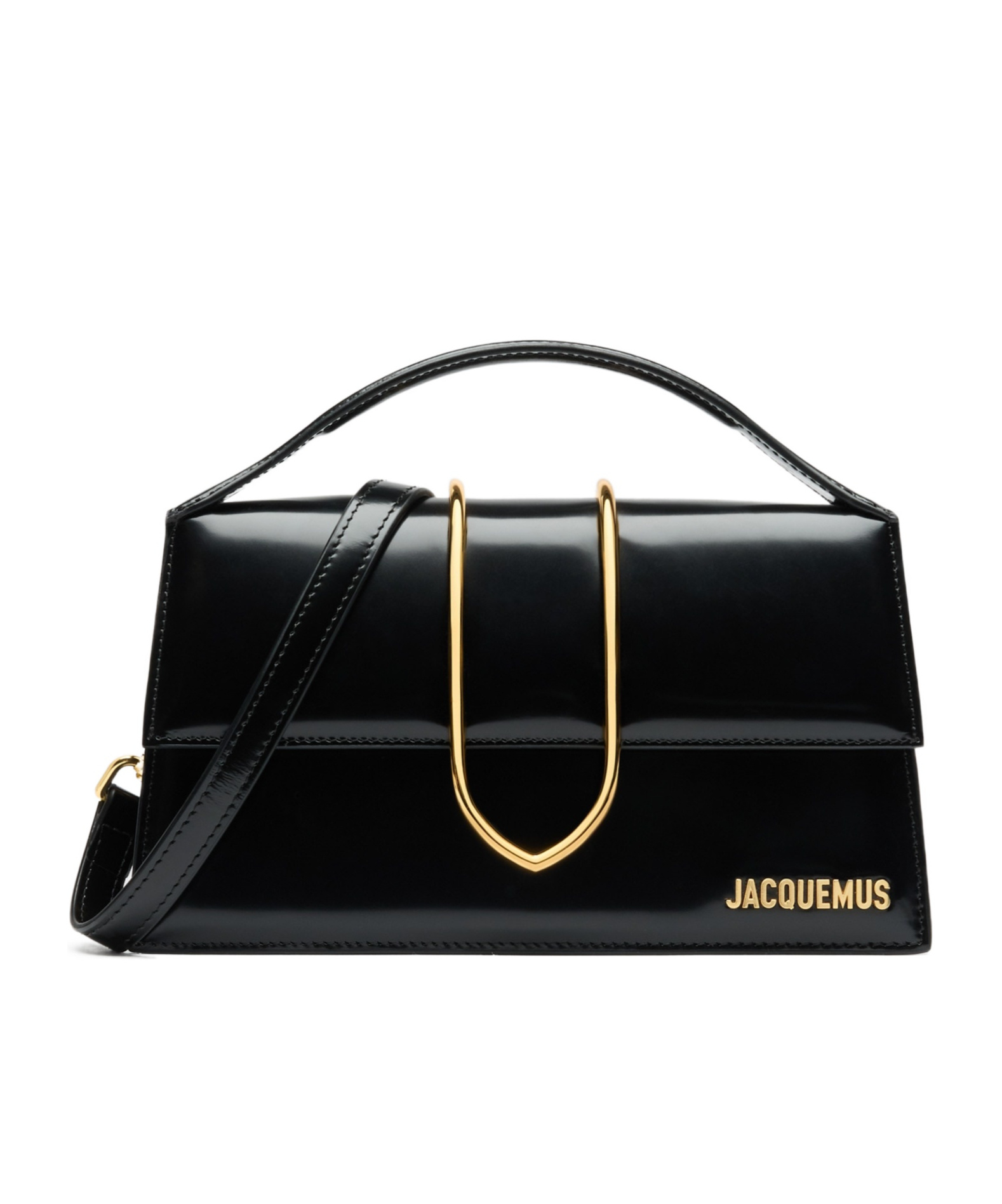 Jacquemus Cross-body Metal Flap Bag In Black