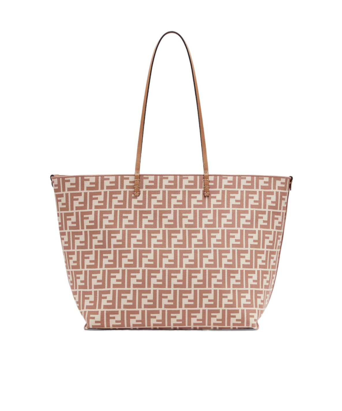 Fendi Beige Roll Large Reversible Shopper Bag Women In Nude
