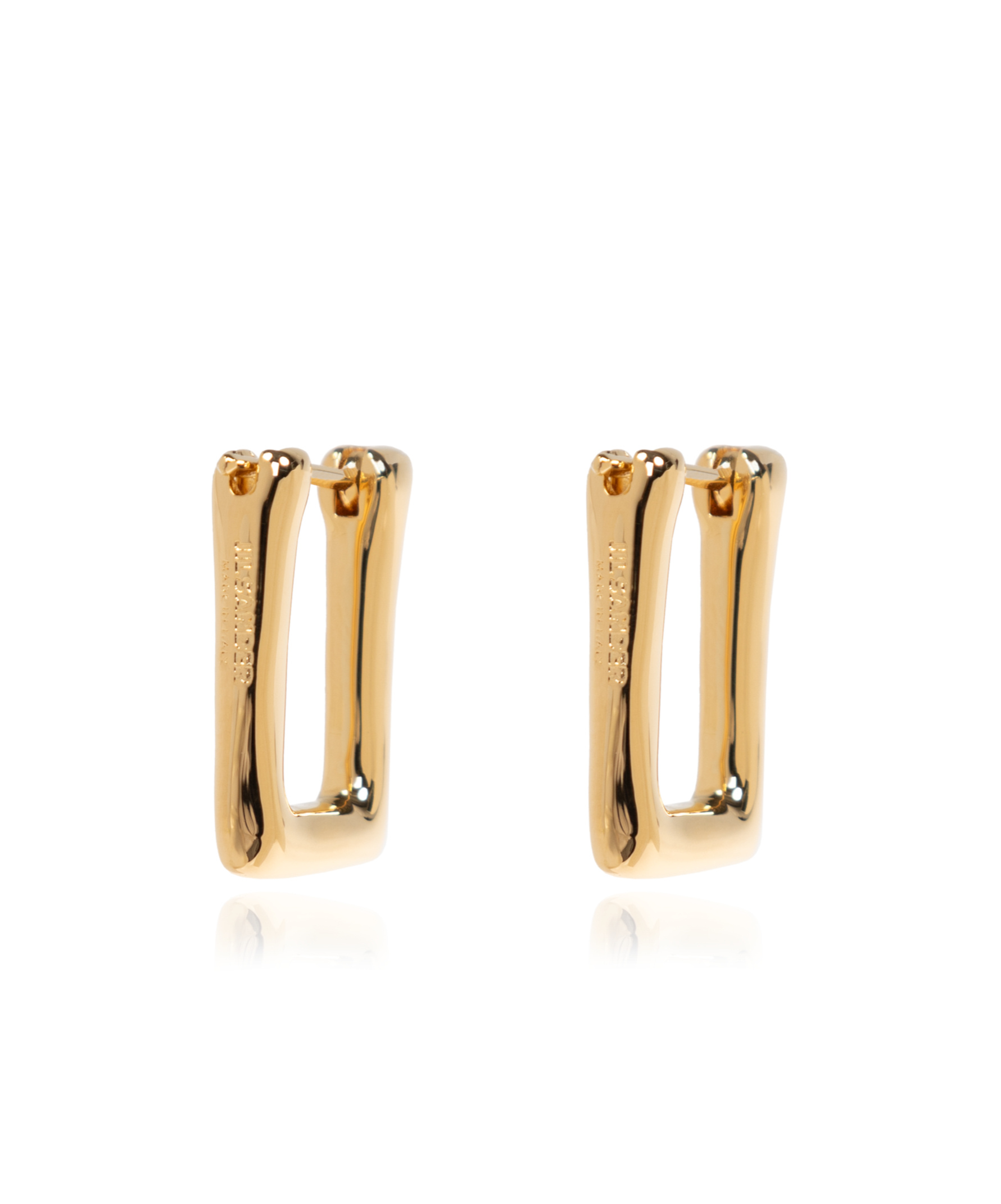 Jil Sander Rectangular Earrings In Yellow
