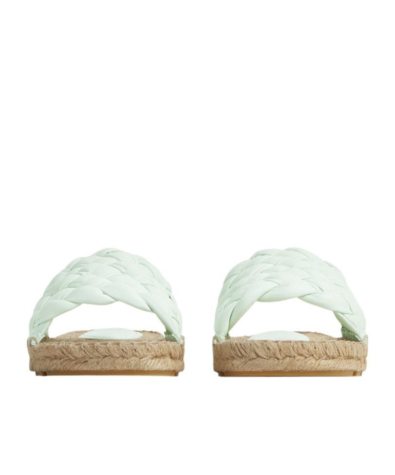 Bottega Veneta Jack Espadrille Slides In White