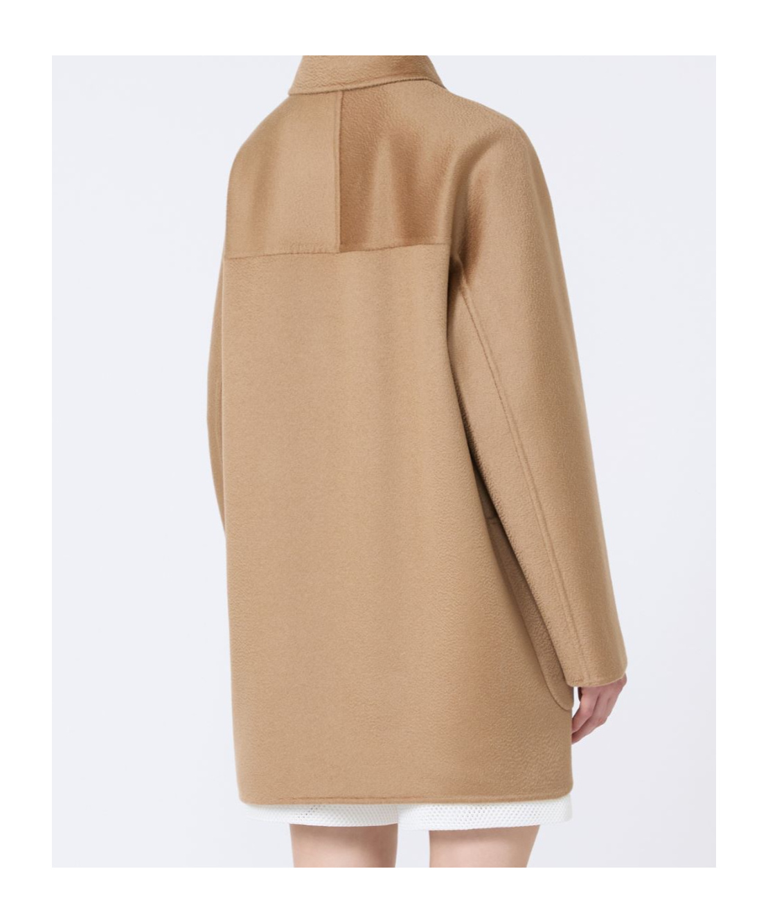 Max Mara Short Pure Cashmere Coat In Brown
