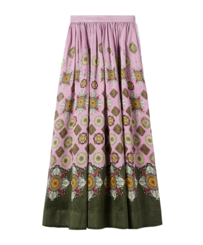 La Doublej Floral-print Maxi Skirt In Multi