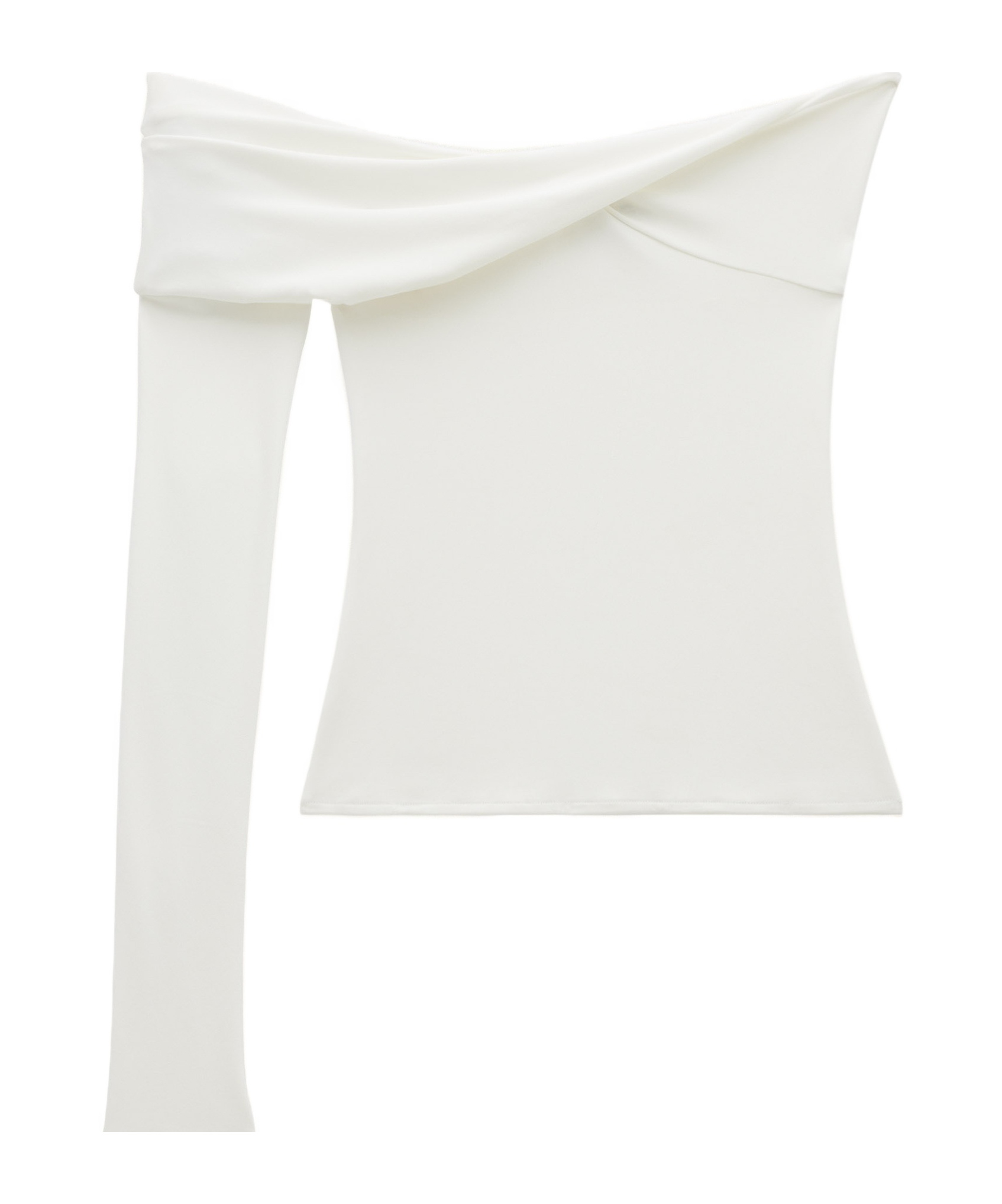 Courrèges Twist-detail Crepe Top In White