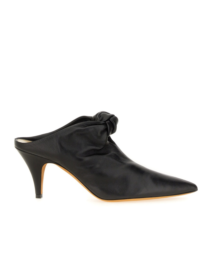 Khaite Rowan Leather Mules In Black