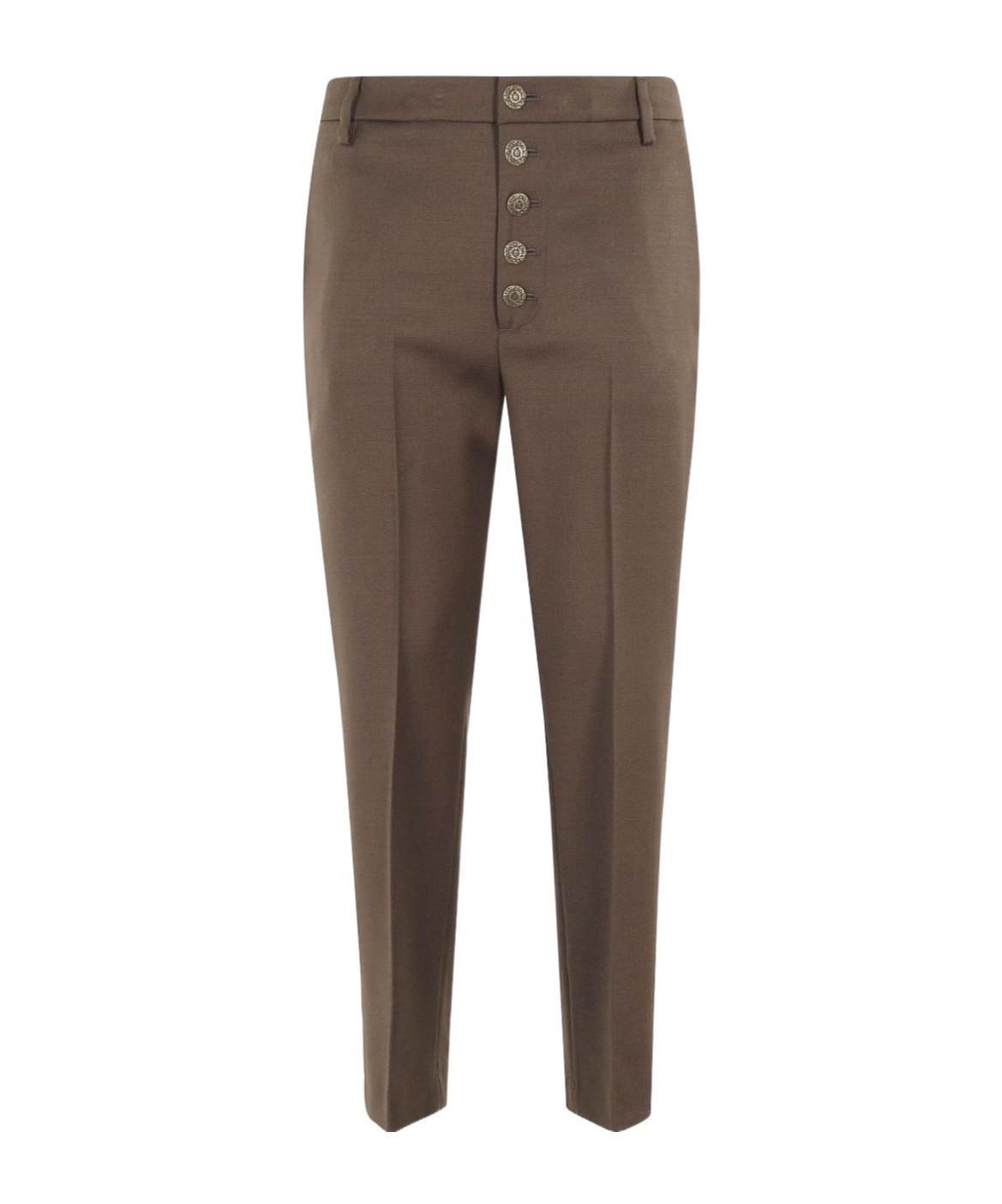 Dondup Nima Button-fastening Trousers In Brown