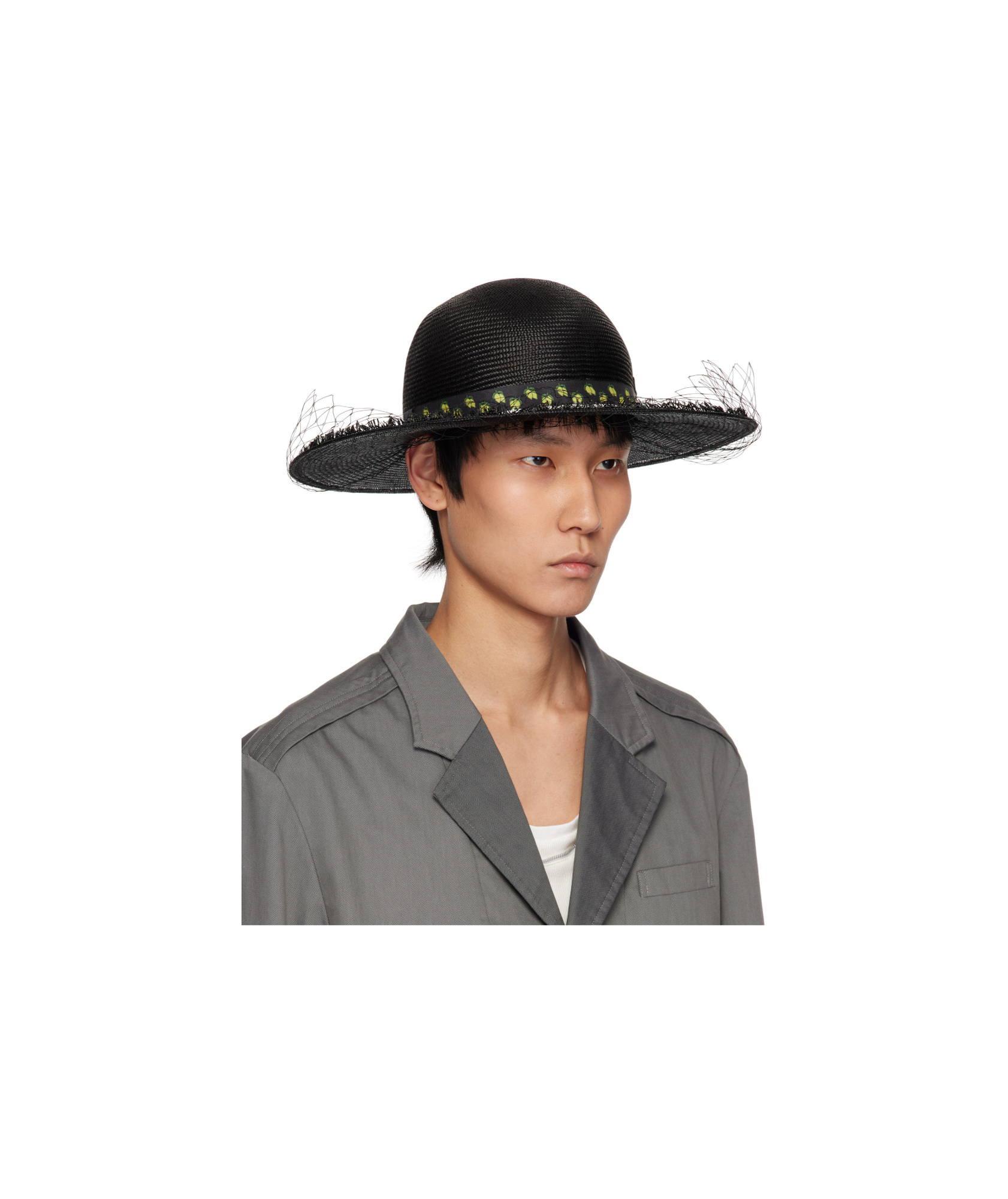 Undercover Wide Brim Bucket Hat In Black