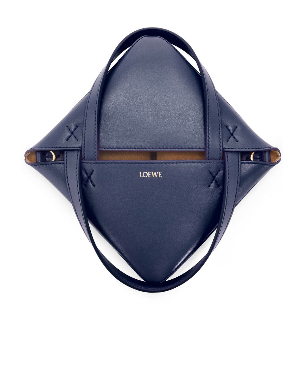 Loewe Womens Abyss Blue Puzzle Fold Mini Leather Tote Bag In Blue